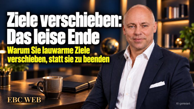 Ziele verschieben: Das leise Ende. Die flache Stimme beim Vorhaben. EBC Eller Business Consulting zeigt, wann Sie lauwarme Ziele bewusst beenden statt verschieben.