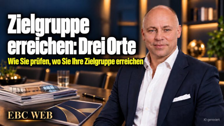 Zielgruppe erreichen: Drei Orte. Schweigen nach der Nische. EBC Eller Business Consulting zeigt, wie Fachverband, Fachzeitschrift und Veranstaltung die Zielgruppe erreichen.