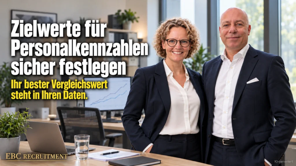 Zielwerte für Personalkennzahlen sicher festlegen. Ihr bester Vergleichswert steht in Ihren Daten. EBC Recruitment erklärt Benchmarking und Zielwerte im Personalcontrolling.